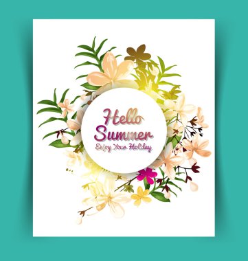 Tropikal yaprak desen poster