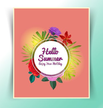 Tropikal yaprak desen poster