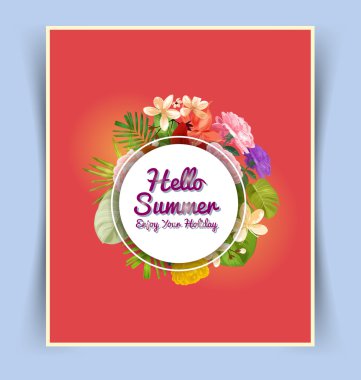 Tropikal yaprak desen poster