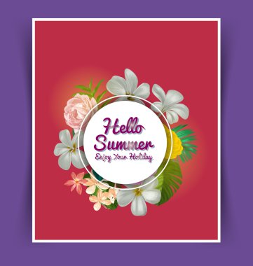 Tropikal yaprak desen poster