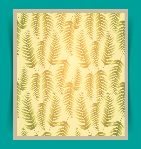 Tropical leaf pattern poster — Stock Vector