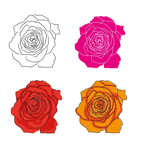 Trandafir — Vector de stoc