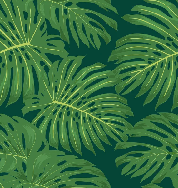 Mönster för tropiska blad — Stock vektor