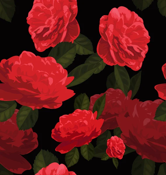 Μοτίβο χωρίς ραφές τριαντάφυλλο — Διανυσματικό Αρχείο