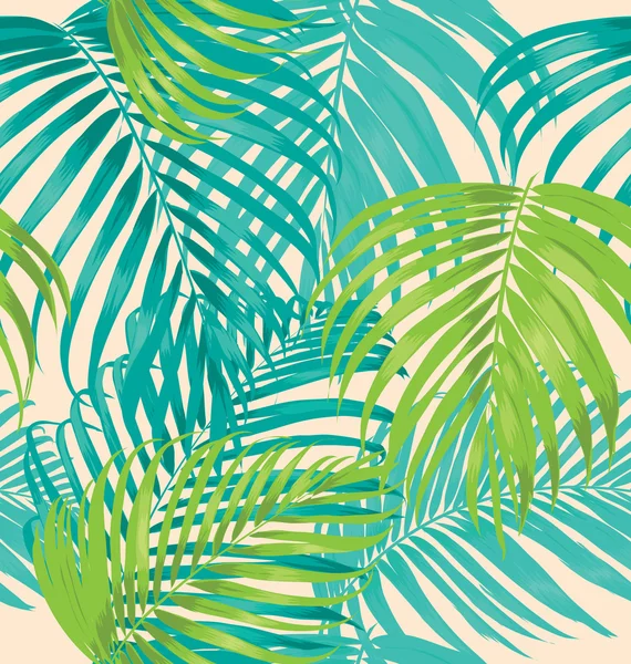 Patrón de hojas tropicales — Archivo Imágenes Vectoriales