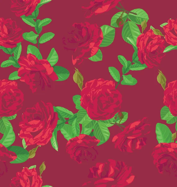 Motif floral sans couture — Image vectorielle