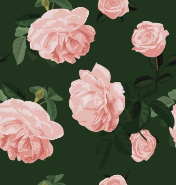 Gül çiçek seamless modeli