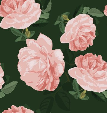 Gül çiçek seamless modeli