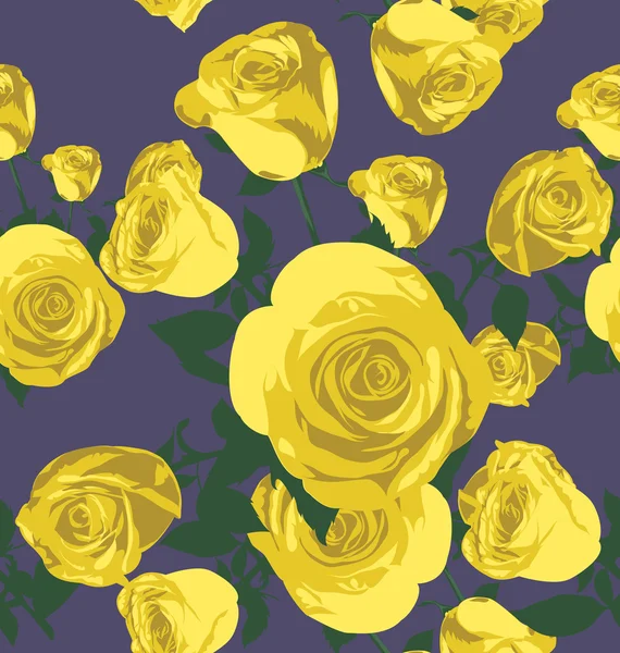 Rose patrón sin costura floral — Archivo Imágenes Vectoriales