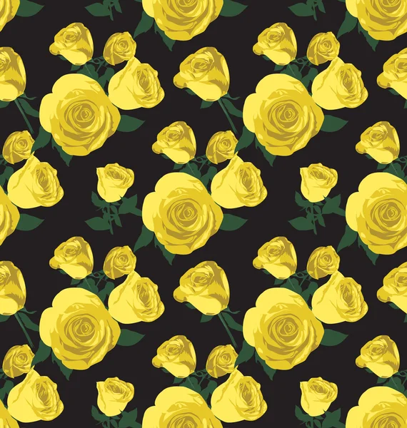 Rose florales nahtloses Muster — Stockvektor