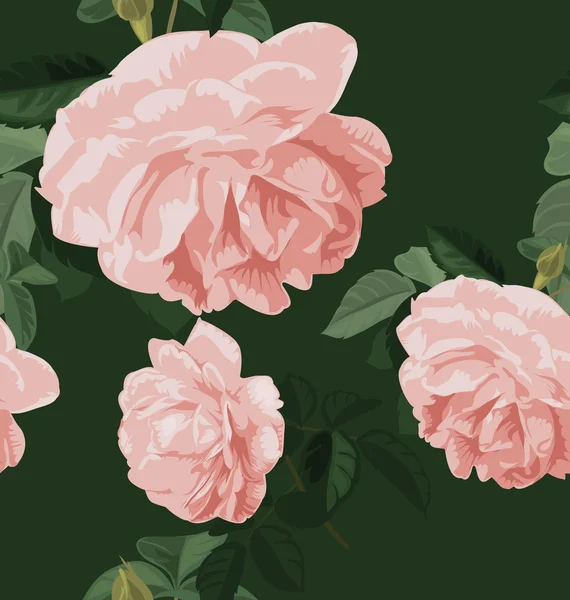 Růže květinový vzor bezešvé — Stockový vektor