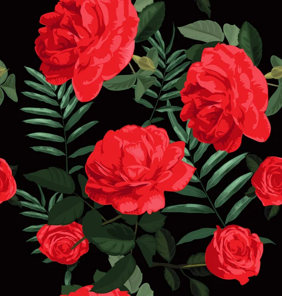 Bloemen naadloos patroon — Stockvector