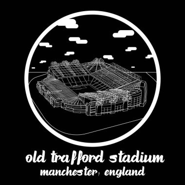 Bangkok, Tayland. 21 Mayıs 2021. İngiltere 'nin Manchester kentindeki eski Tramvay Stadyumu' nun simgesi. simge vektör illüstrasyonu