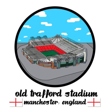 Bangkok, Tayland. 21 Mayıs 2021. İngiltere 'nin Manchester kentindeki eski Tramvay Stadyumu' nun simgesi. simge vektör illüstrasyonu