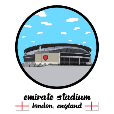 Bangkok, Tayland 2021-9-20. Icon Emirlik Stadyumu 'nun etrafını sarın. Vektör illüstrasyonu