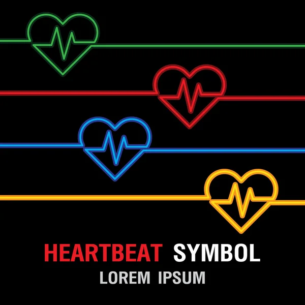 Heartbeat symbool. hart puls pictogram. hartslag pictogram. vectorillustratie — Stockvector