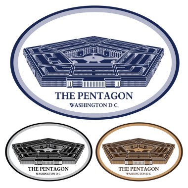 Pentagon. Detaylı illüstrasyon vektör