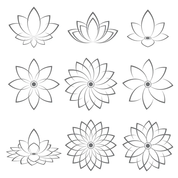 Lotus Symbole icône design. Illustration vectorielle — Image vectorielle