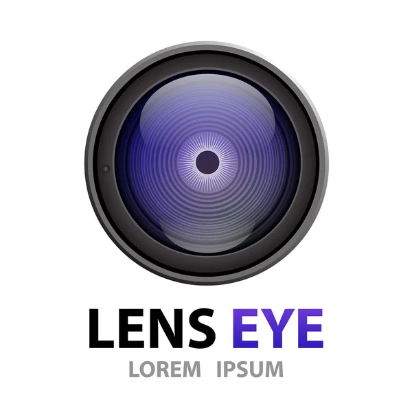 Lens symbool oogpictogram. vectorillustratie — Stockvector