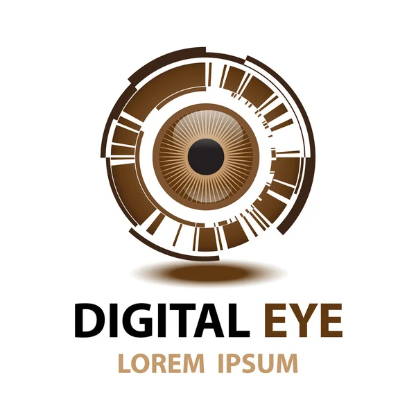 Symbol für das digitale Auge. Vektorillustration — Stockvektor