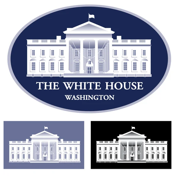 Λευκός Οίκος - λεπτομερείς διανυσματικά εικονογράφηση — Διανυσματικό Αρχείο