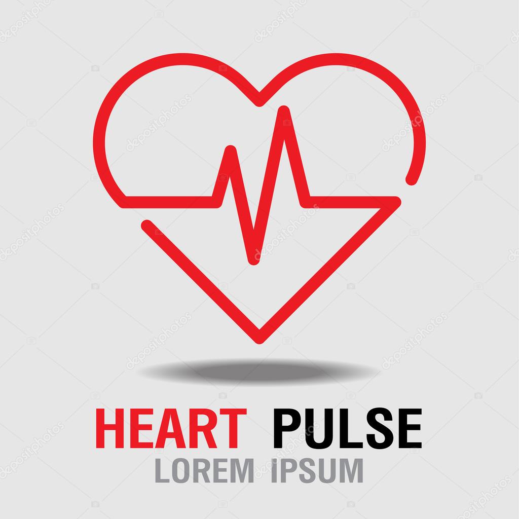 Heart Pulse icon. Heart Rate Icon. Vector Illustration