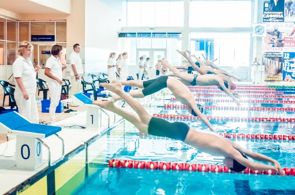 Dauerwellen-Bezirksmeisterschaft Schwimmen — Stockfoto