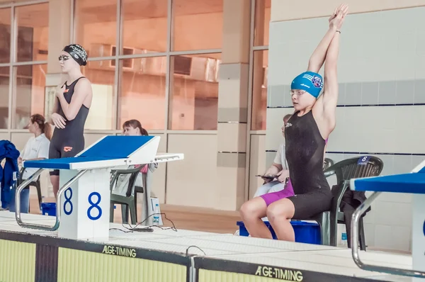 Dauerwellen-Bezirksmeisterschaft Schwimmen — Stockfoto