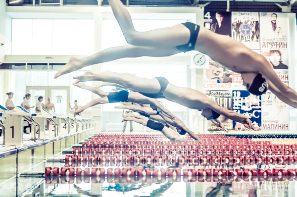 PERM REGION CHAMPIONSHIP SWIMMING — Stock Photo, Image