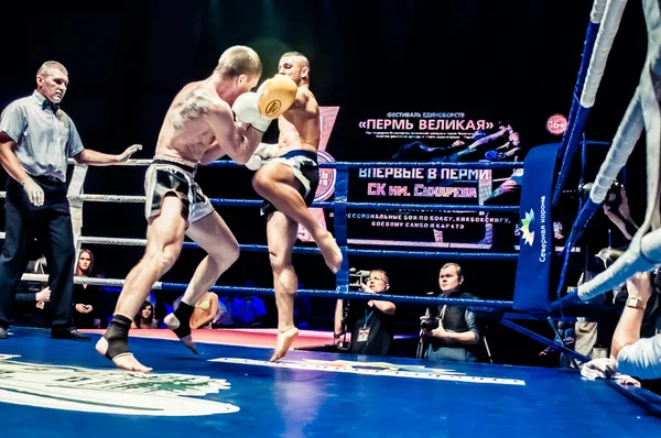 Kampen om mästerskapet bälte av Europa kick-boxning — Stockfoto