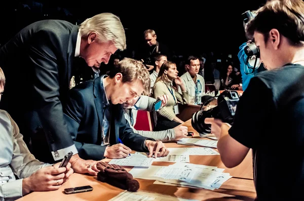 Lucha por el cinturón del campeonato de Europa kick-boxing — Foto de Stock