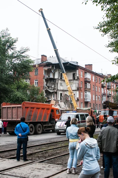 Rapporto sulla distruzione di un edificio . — Foto Stock