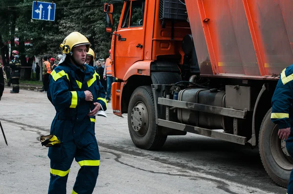 Report from the destruction of a building. — Stock Photo, Image