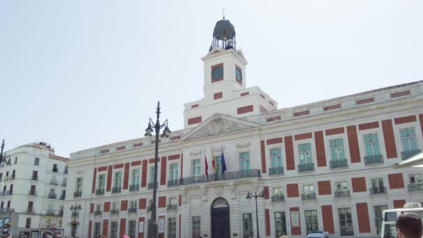 City Hall Community Madrid Puerta Del Sol — Stock Video