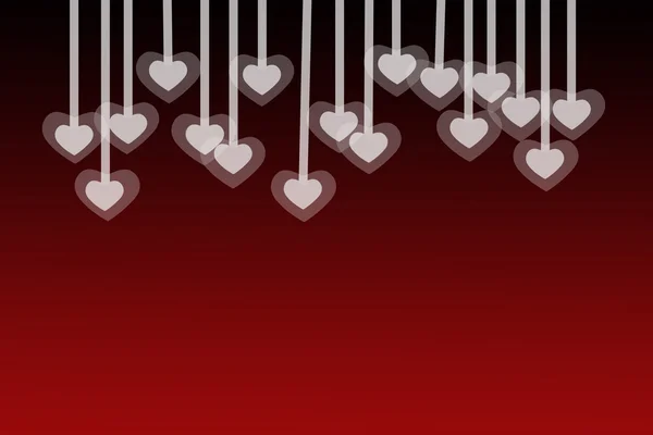 Happy valentines day lettering background. White heart on red background. — Stock Photo, Image