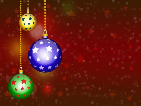 Achtergrond met kerstballen. Nieuwjaar illustratie. — Stockfoto
