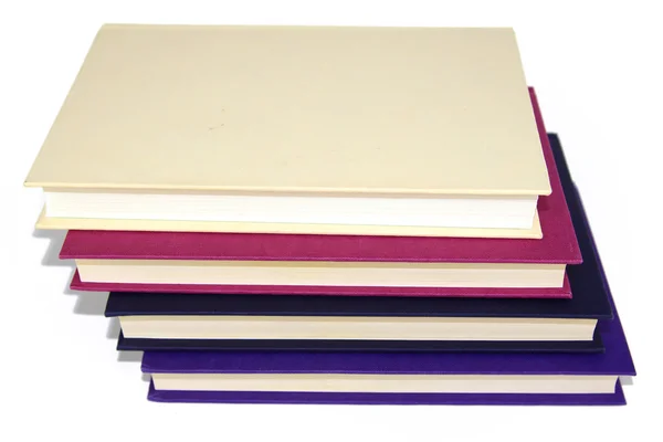 Pile of books with blank covers — Stock Photo, Image