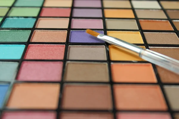 Palette von Puder-Lidschatten-Farben — Stockfoto