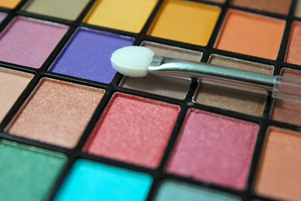 Bunte Lidschatten Make-up Palette — Stockfoto