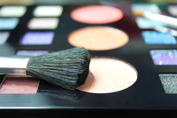Make up palette and brush Stock Photo