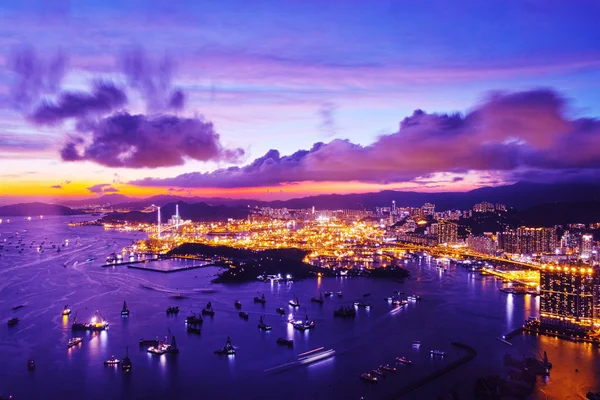 Hong kong kontejnerového terminálu — Stock fotografie