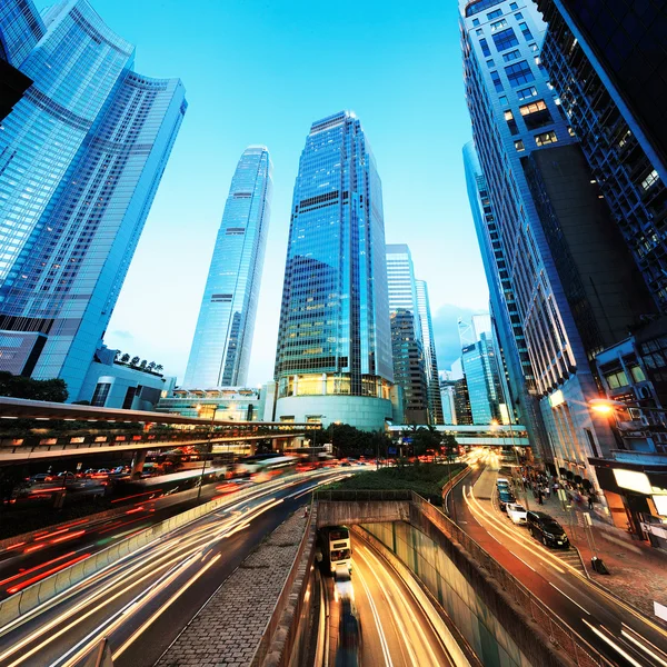 Traffico notturno Hong Kong — Foto Stock