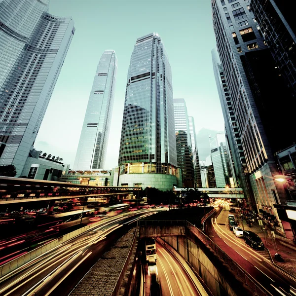 Night Traffic Hong Kong — Stock Photo, Image