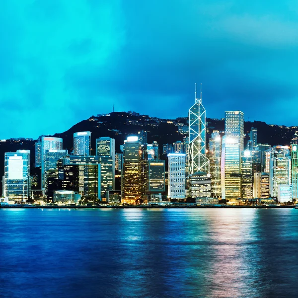 Hongkong bei Nacht — Stockfoto