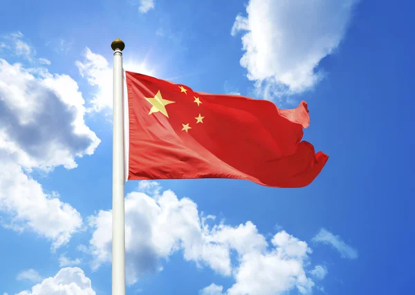 Čína vlajka — Stock fotografie