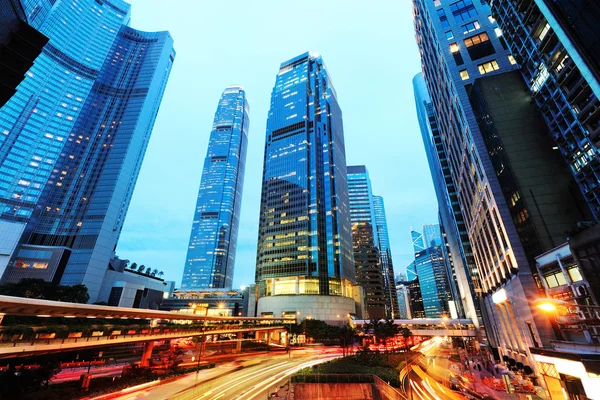 Traffico notturno Hong Kong — Foto Stock