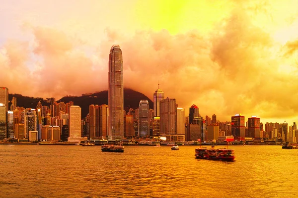 Puesta de sol Hong Kong — Foto de Stock