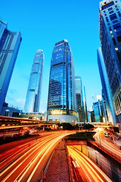 Traffico notturno Hong Kong — Foto Stock