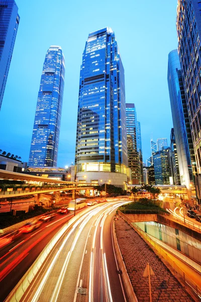 Night Traffic Hong Kong — Stock Photo, Image