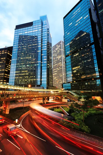 Traffico notturno Hong Kong — Foto Stock